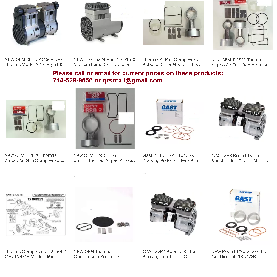 Thomas clearance pump parts